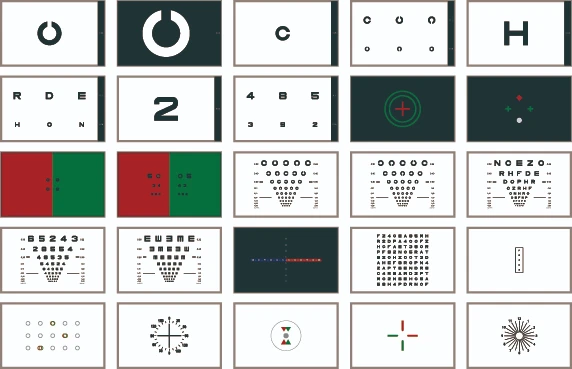 1. Supports precise vision tests